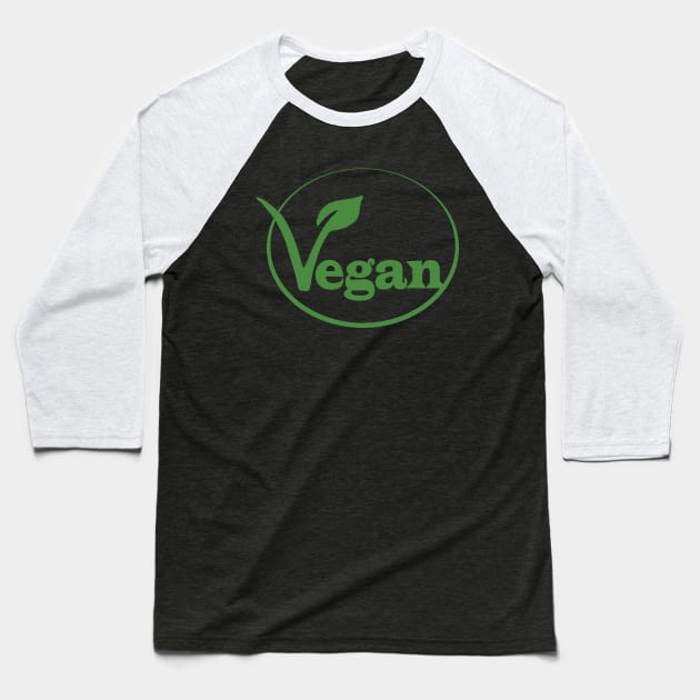 Vegan Symbol - Plant Based and Eco Friendly Baseball T-Shirt by CottonGarb